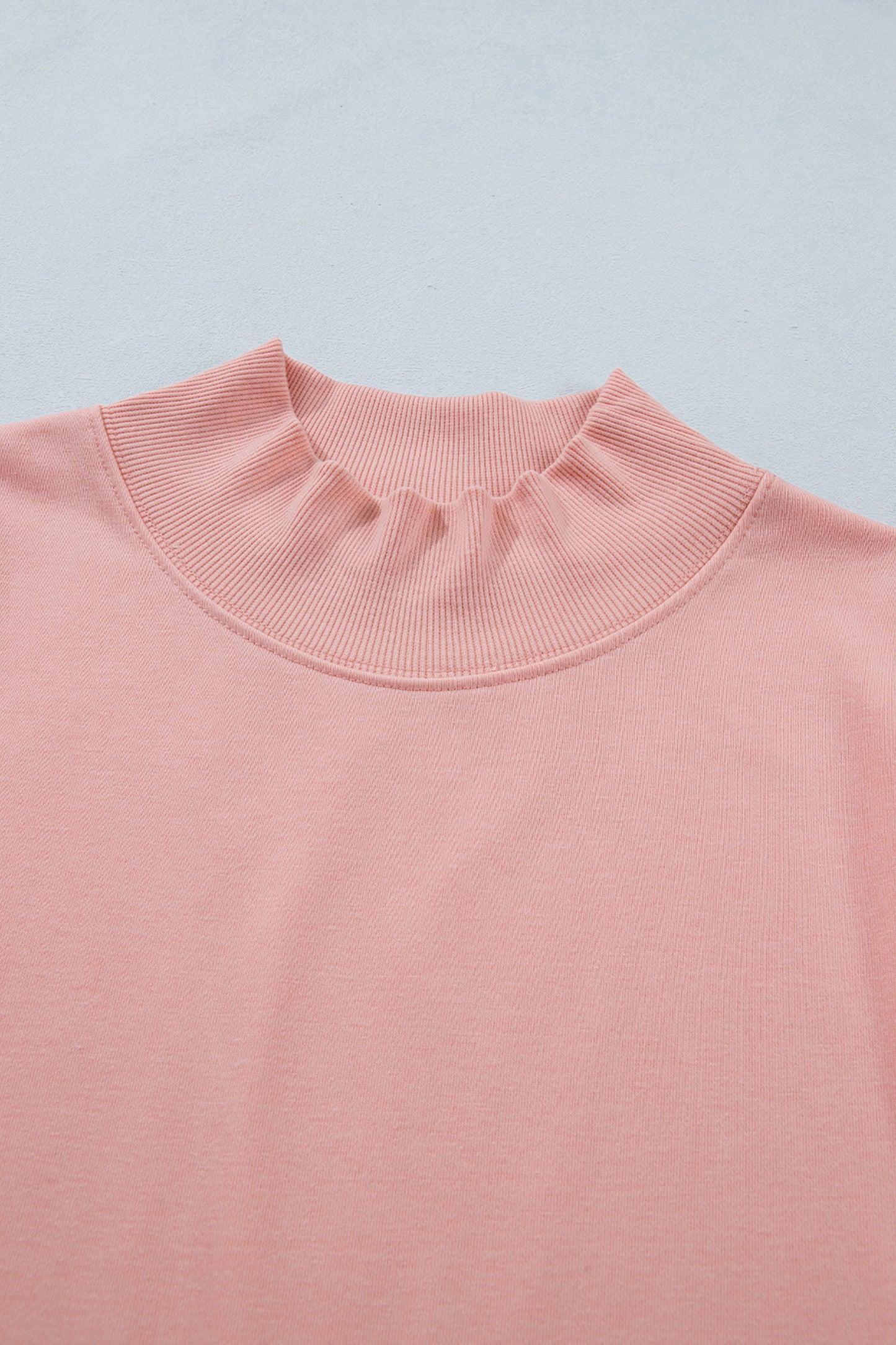 Mint Green Solid Color High Neck Cap Sleeve Loose Top